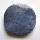 Dumortierite40x7 Wavy Disc Pendant Bead