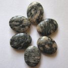 6 Zebra Jasper 20x15 Oval Beads
