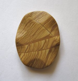 Wood Jasper 49x37 Carved Oval Pendant Bead