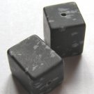 2 Snowflake Obsidian 16x12 Rectangle Beads