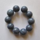 10 Blue Coral 10mm Round Beads