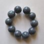 10 Blue Coral 10mm Round Beads