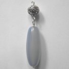 Blue Chalcedony Amulet Pendant Bead