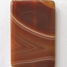 Carnelian Agate 36x23 Rectangle Pendant Bead