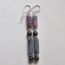 Purple Ocean Jasper and Sugilite Artisan Made Earrings