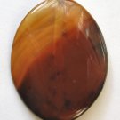 Red Agate 40x30 Twisted Oval Pendant Bead