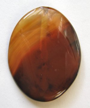 Red Agate 40x30 Twisted Oval Pendant Bead