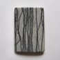 Black Stripe Picasso Jasper  61x41 Rectangle Pendant Bead