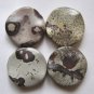 4 Apache Jasper 25mm Wavy Coin Beads