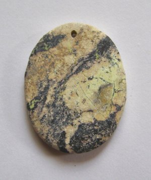 Yellow Turquoise 45x35 Oval  Pendant Bead