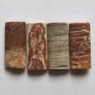 4 Surreal Jasper 30x15 Rectangle Beads