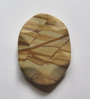 Wood Jasper 49x36 Carved Oval Pendant Bead