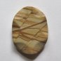Wood Jasper 49x36 Carved Oval Pendant Bead