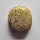 Yellow Turquoise Magnesite  38x32 Oval Nugget Pendant Bead