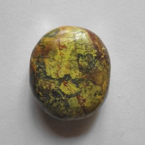 Yellow Turquoise Magnesite 35x30 Oval Nugget Pendant Bead