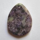 Charoite 40x30 Faceted Teardrop Pendant Bead