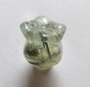Prehnite 20x17 Carved Tulip Pendant Bead