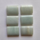 6 Amazonite 20x15 Rectangle Beads