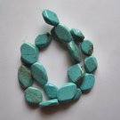 Blue Turquoise 21x16 Freeform Beads 16" Strand
