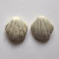 2 Carved Marble 22x22 Shell Beads