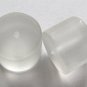 2 Quartz Crystal Matte Finish 15x12 Cylinder Pendant Beads