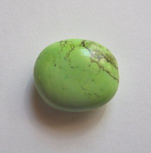 Lime Green Magnesite 27x23 Oval Pendant Bead