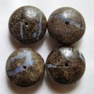 4 Boulder Opal 16x8 Rondelle Beads
