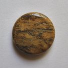 Tiger Jasper 30mm Disc Pendant Bead