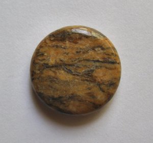 Tiger Jasper 30mm Disc Pendant Bead