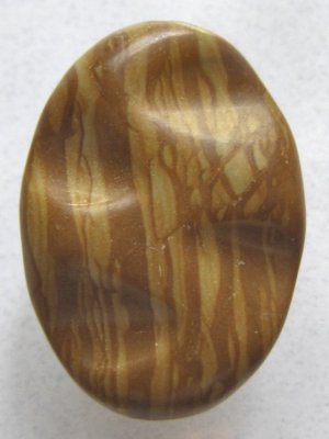 Wood Jasper 34x25 Carved Oval Pendant Bead