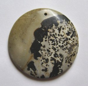 Nature's Paintbrush Jasper 46mm Disc Pendant Bead