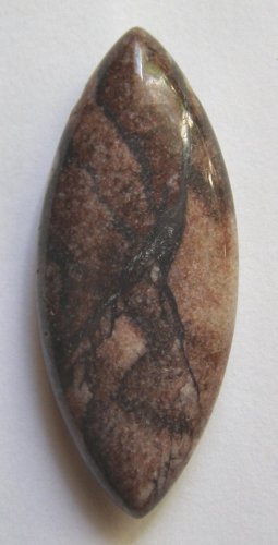 Red/Black Picture Jasper 50x20 Marquise Pendant Bead