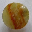Fire Jade 30mm Wavy Disc Pendant Bead