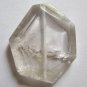 Crystal Quartz 37x31 Faceted Wild Cut Pendant Bead