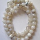 Soft Grey Agate 8mm Round Beads 16" strand