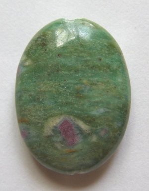 Ruby Fuschite30x22 Oval Pendant Bead