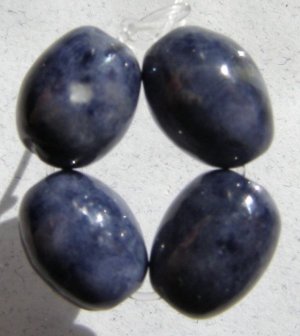 4 Natural Sapphire 10x8 Oval Beads