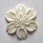 Carved Bone 30mm Poinsettia Pendant Bead