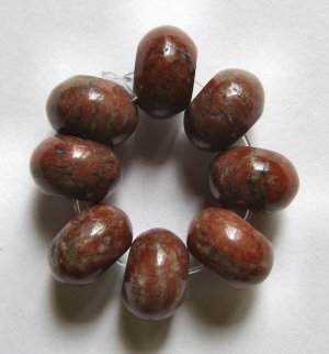 8 Sonora Desert Jasper 12x8 Rondelle Beads