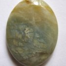 Fire Jade 40x30 Oval Pendant Bead