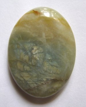 Fire Jade 40x30 Oval Pendant Bead