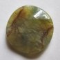 Fire Jade 30mm Wavy Disc Pendant Bead