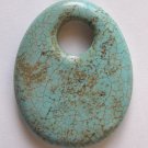 Turquoise Magnesite 51x40 Oval Pendant Bead