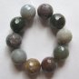 10 Fancy Jasper 10mm Faceted Round Beads