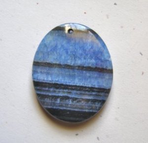 Lapis Jasper 45x35 Oval Pendant Bead