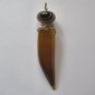 Yellow Agate Horn Amulet Pendant