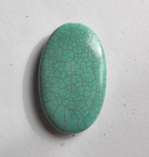 Turquoise Magnesite 47x30 Oval Pendant Bead