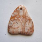 Flower Agate 48x40 Freeform Pendant Bead