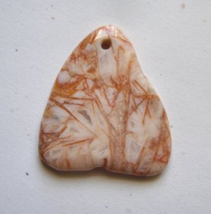 Flower Agate 48x40 Freeform Pendant Bead