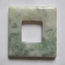 Flower Jade 40x40 Square Frame Pendant Bead